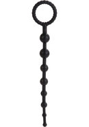 Booty Call X-10 Silicone Anal Beads - Black