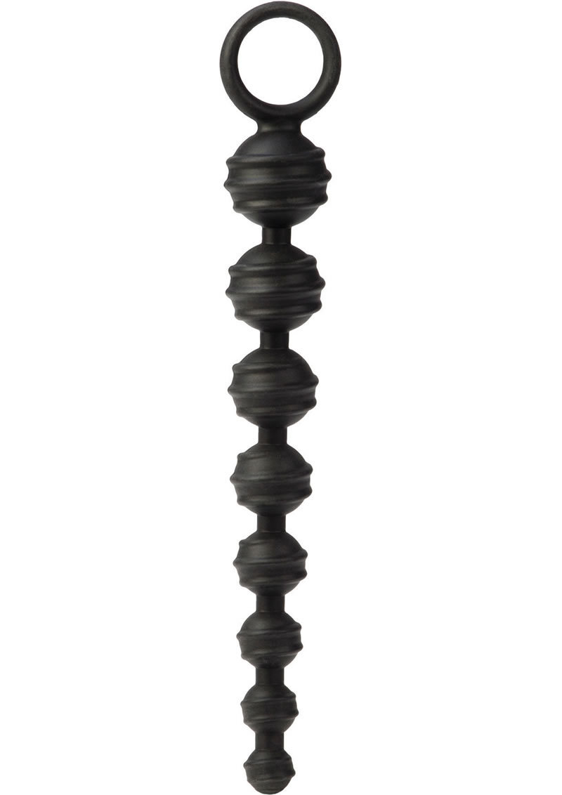 Colt Power Drill Silicone Anal Beads - Black