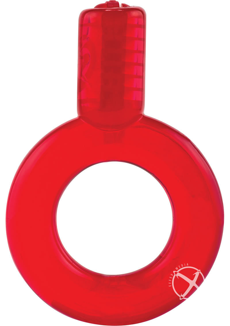 Go Vibe Ring Disposable Cock Ring - Red