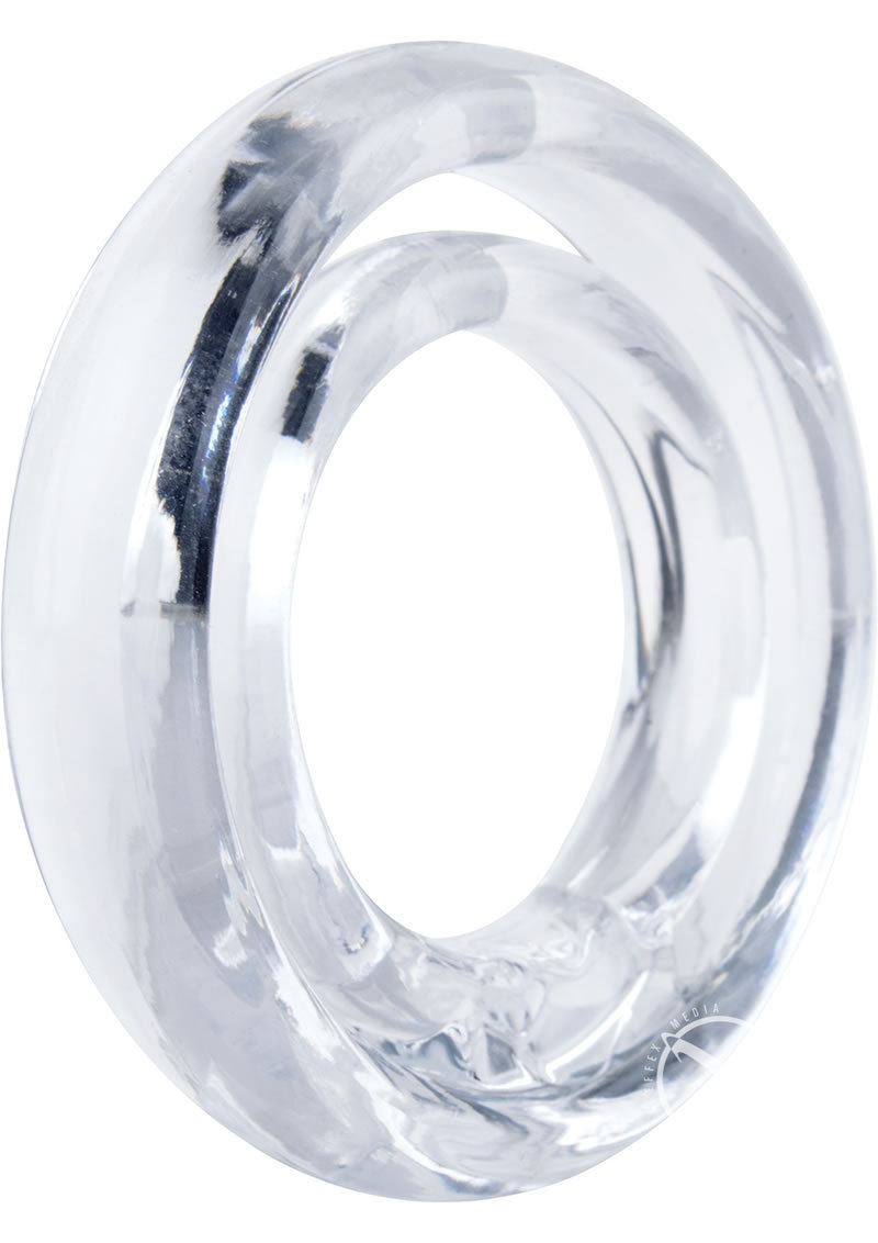 Ringo 2 Cock Ring With Ball Sling Waterproof - Clear (12 Each Per Box)