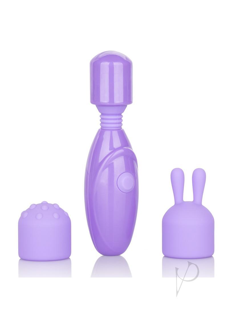 Dr. Laura Berman Intimate Basics Olivia Usb Rechargeable Mini Massager With Attachments Set Waterproof 4in - Purple